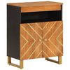 vidaXL Side Cabinet Brown and Black Solid mango wood, MDF, Iron Medium