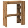 vidaXL Bar Table with Racks Artisan Oak 35.4x15.7x40.7" Engineered Wood