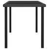 vidaXL Dining Set Black Poly rattan, powder-coated steel, glass
