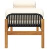vidaXL Garden Bench Black and Cream