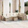 vidaXL Garden Sofa Set Beige, Cream White