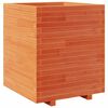 vidaXL Garden Planter Wax brown Solid pine wood 23.6x23.6x28.5 in