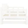 vidaXL Day Bed White Solid Pine Wood 2x Convertible Day Bed