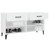 vidaXL Shoe Cabinet White Engineered Wood Medium Shoe Storage Cabinet