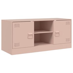 vidaXL TV Cabinet Pink Cold-rolled steel Medium TV Cabinet Rectangular