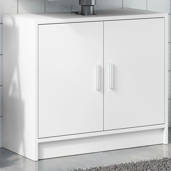 vidaXL Sink Cabinet White Engineered wood 24.8x11.4x21.7 in