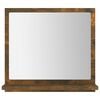 vidaXL Mirror Smoked Oak Engineered wood, acrylic 15.7 x 4.1 x 14.6 in
