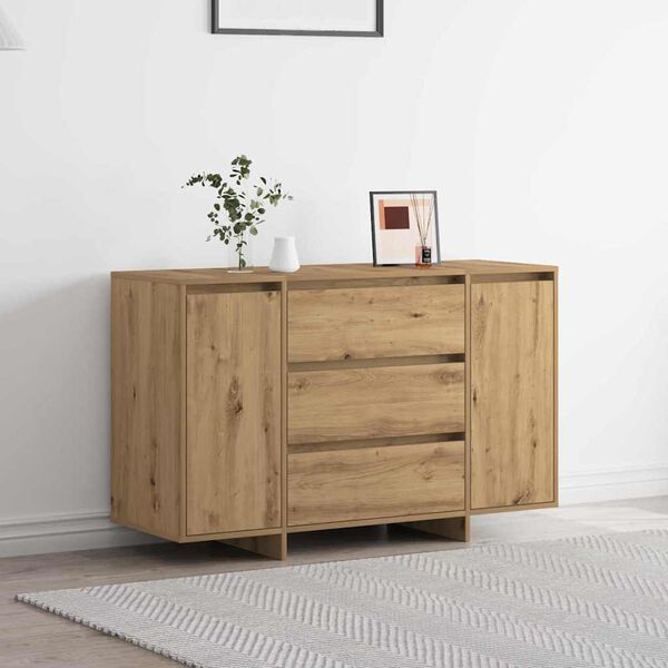 vidaXL Sideboard Artisan Oak 47.24 x 16.14 x 29.53 in Engineered Wood
