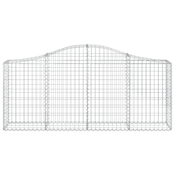 vidaXL Gabion Basket Set of 2 Silver Galvanized Iron