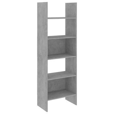 vidaXL 4 Piece Book Cabinet Set Concrete Gray Chipboard