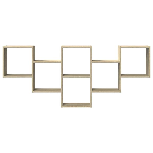 vidaXL Wall Shelf Sonoma Oak 62.6x7.1x26.0" Engineered Wood