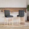 vidaXL Bar Chair Dark grey Solid rubber wood, fabric (100% polyester)