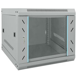 vidaXL Network Cabinet Grey 20.87 x 23.62 x 17.72 in Steel
