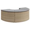 vidaXL Patio Footstool Beige PE rattan Standard Removable Covers