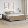 vidaXL Bed Frame with Mattress Cappuccino 70.87 x 78.74 in Fabric