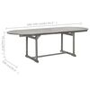 vidaXL Garden Table Grey with a grey wash finish Solid acacia wood