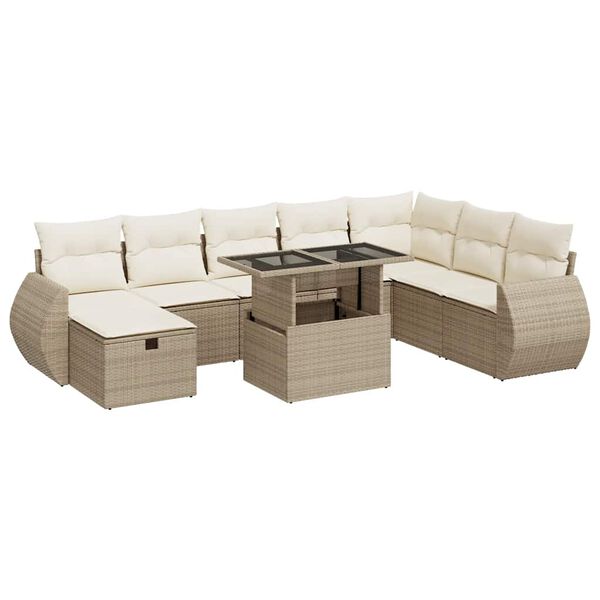 vidaXL Garden Sofa Set Beige