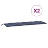 vidaXL Garden Bench Cushion Set of 2 Navy blue Oxford fabric Large