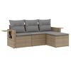 vidaXL Garden Sofa Set Beige and Light grey