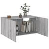 vidaXL Wall Mounted Cabinet Grey Sonoma Engineered wood Standard Modern