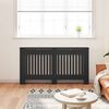 vidaXL Radiator Cover Black 59.8"x7.5"x32.1" MDF