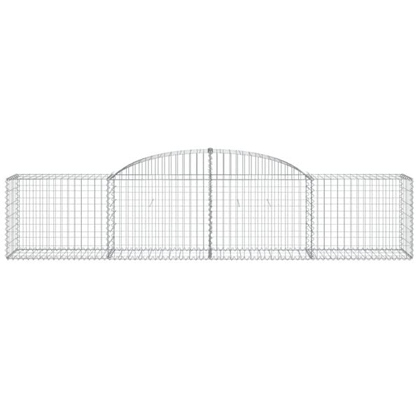 vidaXL Gabion Basket Set of 3 Silver Galvanized iron Extra Large