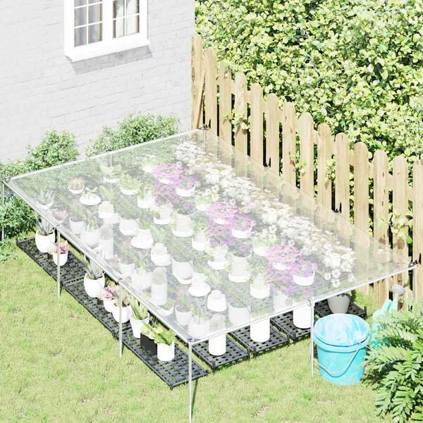 vidaXL Clear Tarpaulin with Eyelets 6.6x9.8' Polyethylene