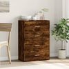 vidaXL Sideboard Smoked Oak 23.6"x12.2"x33.1" Engineered Wood