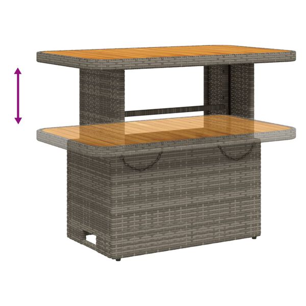 vidaXL Garden Table Grey and Brown