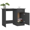 vidaXL Desk Gray 39.4"x19.7"x29.9" Engineered Wood