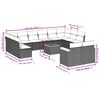 vidaXL Garden Sofa Set Grey PE rattan 13 Piece Set Modular