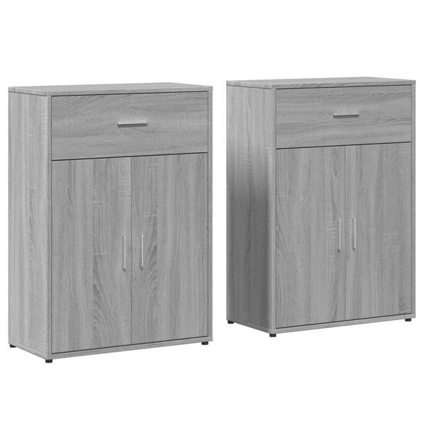 vidaXL Sideboard Grey sonoma Engineered wood Sideboard Rectangular
