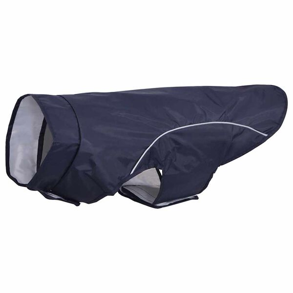 vidaXL Dog Raincoat Navy Blue Polyester XL Water-resistant materials