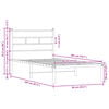 vidaXL Bed Frame Brown oak Steel, engineered wood Twin Bed Frame