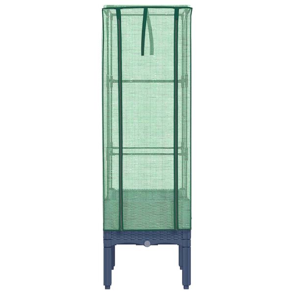 vidaXL Raised Bed Blue grey Polypropylene, Iron, Polyethylene Small