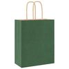 vidaXL Paper Bags 50 pcs with Handles Green 18x8x22 cm