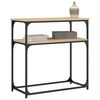 vidaXL Console Table Sonoma Oak Engineered Wood, Metal