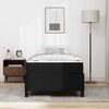 vidaXL Bed Frame with Mattress Black 39.37 x 78.74 in Fabric