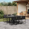 vidaXL Garden Dining Set Black Textilene fabric