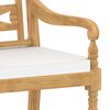 vidaXL Garden Chair Set of 4 Warm Teak, White Fine Sanded Teak Hardwood