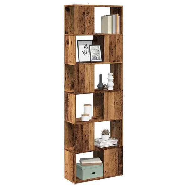 vidaXL Book Cabinet Old wood Engineered wood Standard Book Cabinet