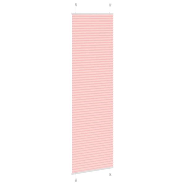 vidaXL Pleated Blind Pink 100% Polyester 21.7x78.7 in