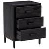 vidaXL Bedside Cabinet Set of 2 Black