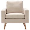 vidaXL Armchair Cream