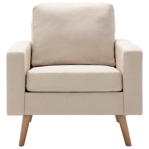 vidaXL Armchair Cream