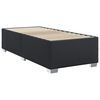 vidaXL Bed Frame Black Faux leather, engineered wood Twin Modern