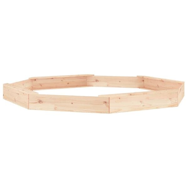 vidaXL Sandbox Natural Pine Solid pine wood 91.3 in x 91.3 in x 7.9 in