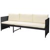 vidaXL Patio Furniture Set Black, Cream White