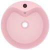 vidaXL Luxury Wash Basin with Overflow Matt Pink 14.2x5.1" Ceramic