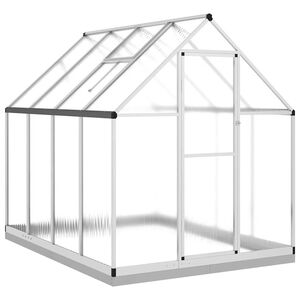 vidaXL Greenhouse Silver and transparent